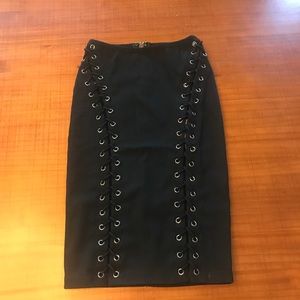 NWT Rad Lace Up High Waist Skirt
